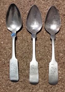 Antique Coin Silver Spoon W Griswold 5 5 1792 1820 1 3oz