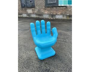 Aqua Right Hand Shaped Chair 32 Tall Adult Size 70 S Retro Icarly New