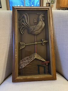 Turner Wall Acessory Wall Hanging Plaque Wood Weather Vane Rooster