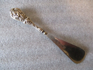 Antique Sterling Silver Handle Shoe Horn Indian Head Design 47g