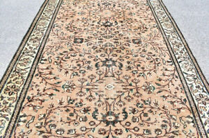 Amazing 10 X6 Feet Floral Semi Distressed Rug Handknotted Wool Carpet 9 8 X5 7 