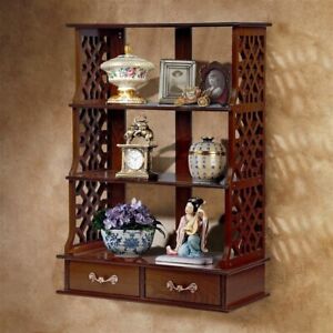 33 China Baroque Style Chippen Dale 3 Shelf Curio Cabinet
