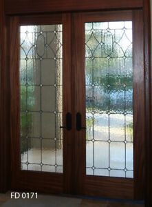 Single Primed Door Leaded Glass Interior Designer Door Fd0171