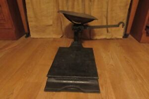 Antique Vintage Black Cast Iron 6021 Platform Balance Scale 2377dr