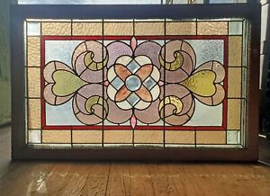 Victorian Stained Glass Window 28 X 45