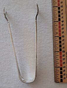 Sterling Silver Sugar Ice Tongs A Stowell Co Vtg Antique Claw Etched 31 G T29