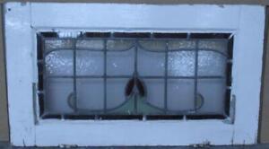 Old English Leaded Stained Glass Window Transom Pretty Abstract 32 X 18 