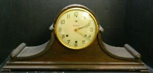 Antique Waterbury Tambour Chime Mantle Clock 338 10 5 X 23 X 6 5 Very Good