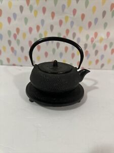 Antique Japanese Teapot Old Iron Tea Kettle Chaki Chagama Vintage Retro