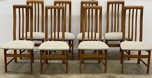 Set Of 8 Benny Linden Style Teak Dining Chairs Good Condition Mcm