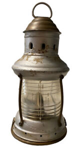 Antique Vintage Perkins Perko Lense Marine Maritime Ships Lamp Lantern W Burner