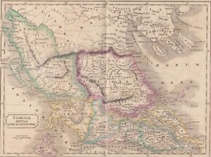 1836 Antique Map Ancient Southern Greece Graecia Extra Peloponnesum Butler