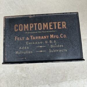 Vintage Comptometer Felt Tarrant Mfg Co Metal Dust Cover Cover Only