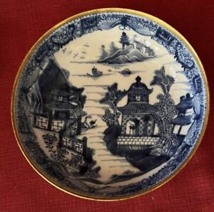 Ca 1800s Chinese Export Porcelain Blue White Nanking Bowl Antique