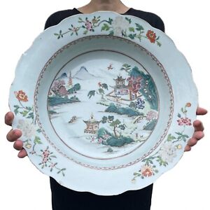 Chinese Antique Famille Rose Porcelain Basin Handwash Qianlong 1607
