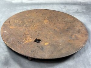 Antique Wood Cook Stove Iron Plate Lid 11 3 8 Dia Replacement Part Restore Pc