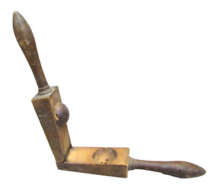 Antique Vintage Wooden Wood Garlic Citrus Press Primitive Hinged Hand Tool Et