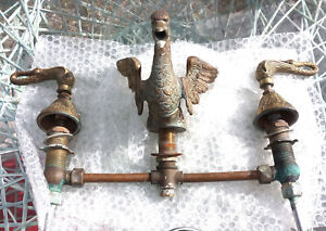 Vintage Mid Century Sherle Wagner Design Brass Swan Faucet