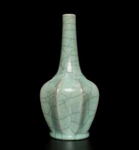 23cm Signed Old Chinese Ru Yao Ru Kiln Vase