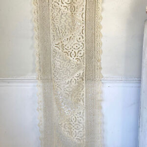 French Antique Lace Table Runner Tablerunner Handmade Linen From France 1920