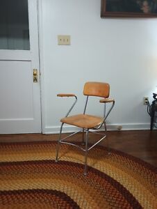 Mid Century Modern Heywood Wakefield Chrometube Chair 