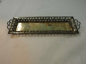 Large Sterling Silver Perfume What Not Tray Taxco Mexico 13 5 X 4 