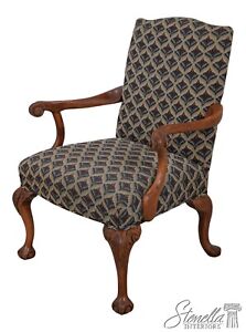 F59983ec Ball Claw Foot Upholstered Library Armchair