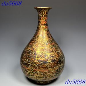 11 Ming Dynasty Ancient Copper Colored Porcelain Bottle Pot Vase Jar Statue