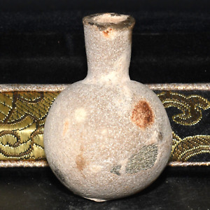 Intact Ancient Roman Glass Bottle In Perfect Condition From Hebron Israel