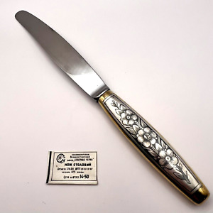 1967 Kubachi Vintage Silver 875 Table Knife Ussr Russian North Niello Tag