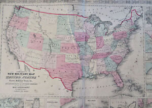 Civil War United States Military Maps Southern Harbors 1864 Johnson Ward Map
