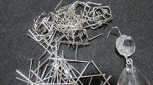 100 Antique Style Silver Color Connector Parts For Chandelier Crystals Prisms
