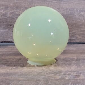 Antique Vintage Art Deco Cream Opaline Vaseline Uranium Glass Lamp Shade Globe