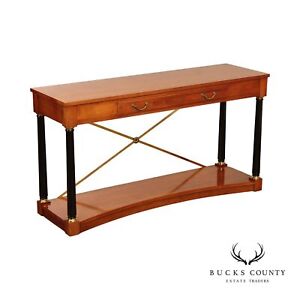 Ethan Allen Medallion Cherry One Drawer Console Table