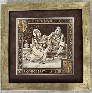 Large 8 Minton Kenilworth Tile By John Moyr Smith In 11 3 4 Square Frame