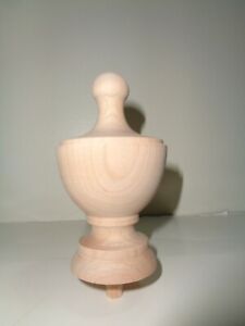 Wood Finial Unfinished For Newel Post Finial Or Cap Finial 19