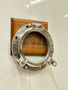 Antique Nautical Authentic Marine Original Ship Aluminum Porthole Window