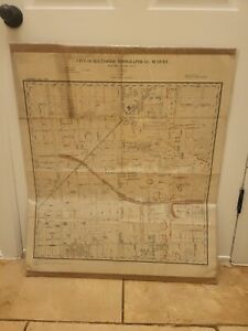 Map City Of Baltimore Topographical Survey Ht Douglas 1896 Collington Sq Area