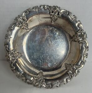 Vintage Wallace Grand Baroque Sterling Silver Candy Nut Dish 6 Rare 5522