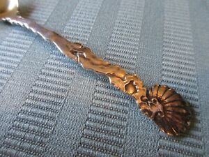 Gorham Coffee Spoon Old Paris 1885 Shell Sterling Silver 925 Nm Figural