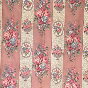 1930 Pink Antique Vintage Fabric Heavy Weight Upholstery Fabric Material Aged
