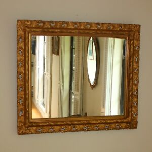 Vintage Gilded Florentine Style Over Mantle Mirror