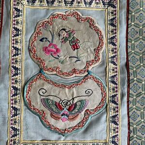 Nice Antique Vintage Chinese Embroidery Collar Frame Good Quality Free Shipping 