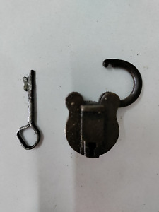 Lock Padlock 1921 Brass Key Working Rare Old Collectible