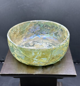 Ancient Roman Glass Wine Cup Green Color