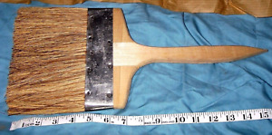 Vintage Large 15 Paint Brush Wood Handle Primitive Old Decor Nos Whisk Broom