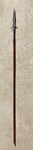 Antique Qing Dynasty Chinese Spearhead Qiang Tou 2 Part 20th Century Hafting