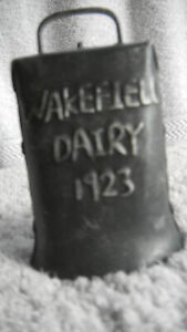 Wakefield Dairy 1923 Farm Cow Bell 3 5 