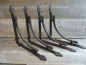 4 Large Cast Iron Shelf Brackets Corbels 9 1 2 X 9 1 2 