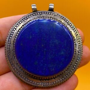 Wonderful Find Late Medieval Silver Pendant With Lapis 1400 1500 Ad